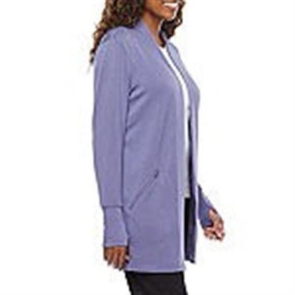 ✨Stylus Womens Long Sleeve Open Front Purple Sz XS Cardigan✨ - Picture 2 of 7
